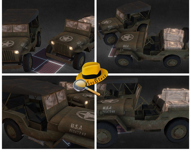 Second Life Marketplace *Seek* militaryjeepwillys decor